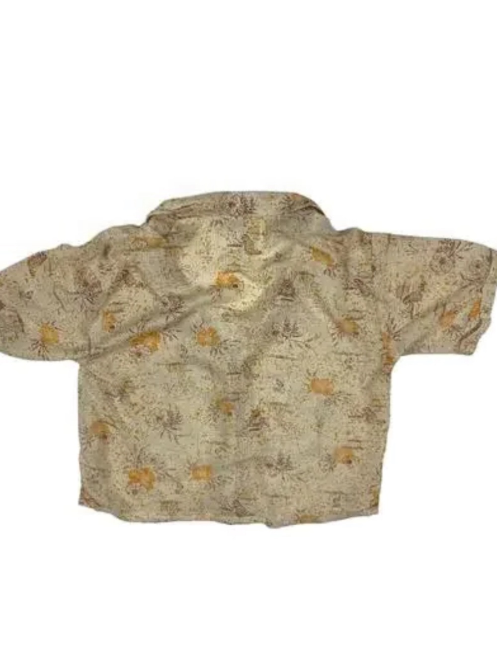 Prana women’s XS button shirt raccoon fish Hawaiian style natural colors - Picture 3 of 5